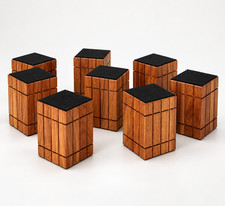 8pc Wood Speaker Stand Isolation Blocks for Speakers & Multi-Purpose Use picture
