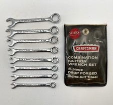 Vintage Sears Craftsman  8pc Combination Ignition Wrench Set 9-4344 With Pouch picture