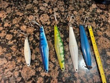 Vintage Jerry Jigs lot of 5 Tuna Jigs RARE 4x Jerry Rig 1x Roddy Built picture