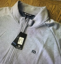 Travis Mathew The Cloud 2.0 Quarter Zip, Heather Grey, Men's Large, NEW 2026 picture