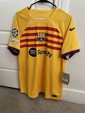 Fc Barcelona 4th Jersey “Senyera” Jersey 23/24 Lewandowski #9 UCL Slim L picture
