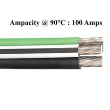 100' 2-2-4-6 Aluminum MHF Mobile Home Feeder Direct Burial Cable 600V picture