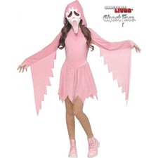 2027 Fun World Scream Ghost Face Pastel Pink Shimmer Child Girl Costume + Mask picture