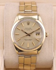 1974 Rolex Oyster Perpetual Date 1550 Gold Capped 34mm Champagne Dial Box Papers picture