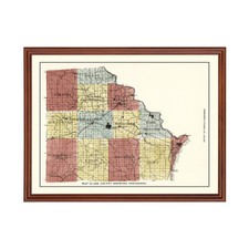 Old Map of Clark County, MO 1896 - Vintage Missouri Art picture