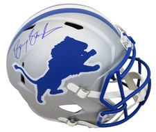 Barry Sanders Signed Lions T/B Riddell Full Size Speed Rep Helmet (SCHWARTZ COA) picture