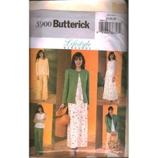 Butterick 3900 Lifestyle Wardrobe Sewing Pattern Jacket Top Skirt Pants 14-18 picture