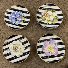 MACKENZIE-CHILDS THISTLE AND BEE The Bride, Iris & Trillium Retired Lot Of 4 picture