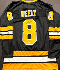 Cam Neely Boston Bruins Autographed Inscribed HOF 05 Black Style XL Jersey JSA picture