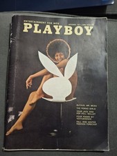 Playboy October 1971 1st Solo Black Model Cover Darine Stern, Vargas Girl picture