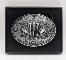 NEW Monster Energy Belt Buckle 2026 Morgan Wallen Alloy Steel In Box Rodeo Promo picture