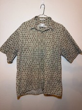 Vintage Pierre Cardin Mens L Geometric Print Shirt Made Korea 100% Cotton Retro picture