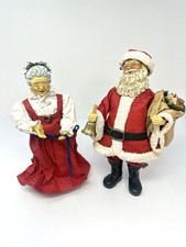 VTG 1988 Clothtique by Possible Dreams Santa & Mrs Claus Figurines Set of 2 picture