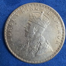 1 - 1918 1 RUPEE - .917 - GEORGE V - BRITISH INDIA - HIGH GRADE picture