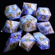9 Polyhedral Resin D&D Sets of Dice Surge for Dungeons Dragons RPG picture