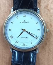 Vintage Blancpain Villeret Ultra-Slim  18k Gold Steel Automatic 34mm Watch picture