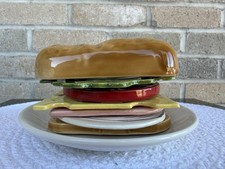 Vintage 1979 JAM Deli Hero Sandwich Coasters Jo Anne Marquardt Ceramic Art Boxed picture