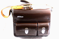 VINTAGE NIKON FB-5 BROWN LEATHER CAMERA BAG FOR NIKON F F2 CAMERA picture