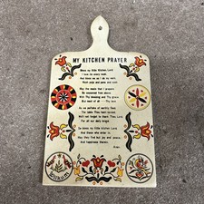 VINTAGE “MY KITCHEN PRAYER” on Wood Cutting Board picture