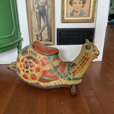 1950s toddler vintage mobo metal rocking/riding rolling toy snail  picture