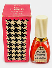 RARE 1960s Avon Peach-A-Boo Nail Enamel Vintage Original Box picture