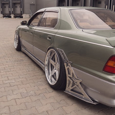Rear Aero Splitter Set Stainless Steel Polished JDM Drift Stance Universal 2mm picture