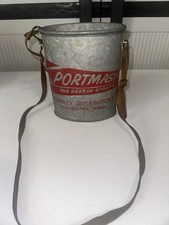 Rare Antique Vintage Sportmaster Minnow Bait Wading Bucket Galvanized Metal.   S picture