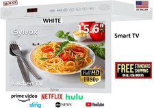 SYLVOX 15.6” Under Cabinet Kitchen Smart HD-TV google-TV WiFi Flip-Down RV boat picture