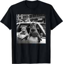 Funny Gangster Cats Street Design Funny Gangster Cat Unisex T-Shirt picture