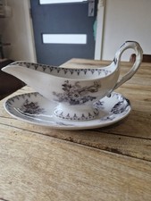 Antique French Sarreguemines Sauceboat 