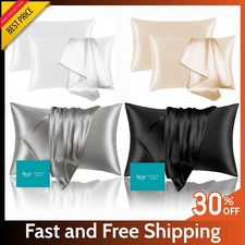 100% Mulberry Silk Pillowcase 25 Momme - Hair & Skin Friendly, Hidden Zipper picture