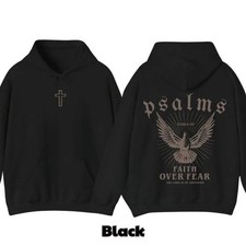 Faith Over Fear Jesus Graphic Christian Unisex Soft Cotton Hoodie picture