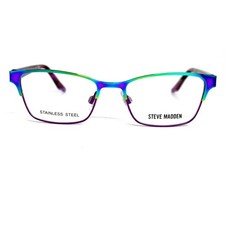 Steve Madden Liana Purple Prism Eyeglass Frames Stainless Steel 47-16-130 picture