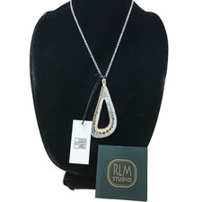 RLM Robert Lee Morris Hammered Pendant Necklace Vintage Bronze China NOS picture