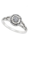 Diamond Promise Ring in 10k White Gold picture