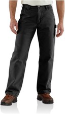 Carhartt Men's Loose Straight Washed Duck Lined Black 28Wx32L picture