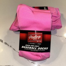 Rawlings Baseball Softball Pink socks size Medium women’s 6-10 Men’s 6-8 picture