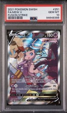 2021 POKEMON SWORD & SHIELD FUSION STRIKE #251 FULL ART/MEW V PSA 10 picture