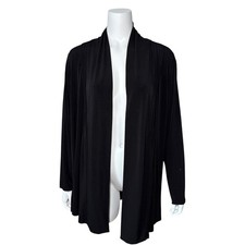 Premise Studio Cardigan Open Front Size 1x Buttery Stretchy Long Sleeve Black picture