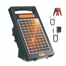 Portable Solar Electric Fence Charger 0.18J 10-Mile Day/Night Mode for Livestock picture
