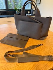 TUMI Dark Grey Leather Laptop Bag EXCELLENT Condition picture