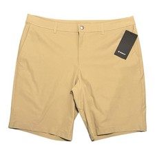 Lululemon Commission Shorts Mens 40 Beige Nylon Spandex Stretch Performance NWT picture