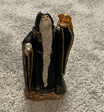 Vintage 1986 Windstone Editions Fantasy Wizard Figurine Statue with Dragon picture