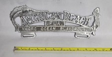 Vintage Cast Aluminum  American Beach Topper Car Club Plaque picture