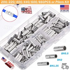 200~660PCS Non Insulated Butt Connectors 22-10AWG Electrical Wire Crimp Terminal picture