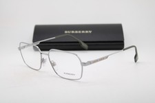 NEW BURBERRY B 1356 1003 SILVER GREEN GUNMETAL AUTHENTIC EYEGLASSES 55-16 picture