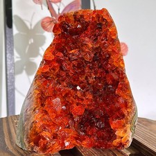 3.04LB Natural yellow crystal cave quartz crystal spiritual decoration picture
