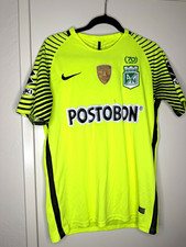 Nike Atlético Nacional Postobon Yellow/Black Soccer Jersey Shirt medium picture