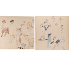 Walt Disney Fantasia Original Centaurettes Concept Two Sided F. Follmer Dev Art picture