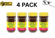 Cafe Bustelo Espresso Instant Coffee 7.05 oz Jar 4 Pack Strong Bold Brew picture